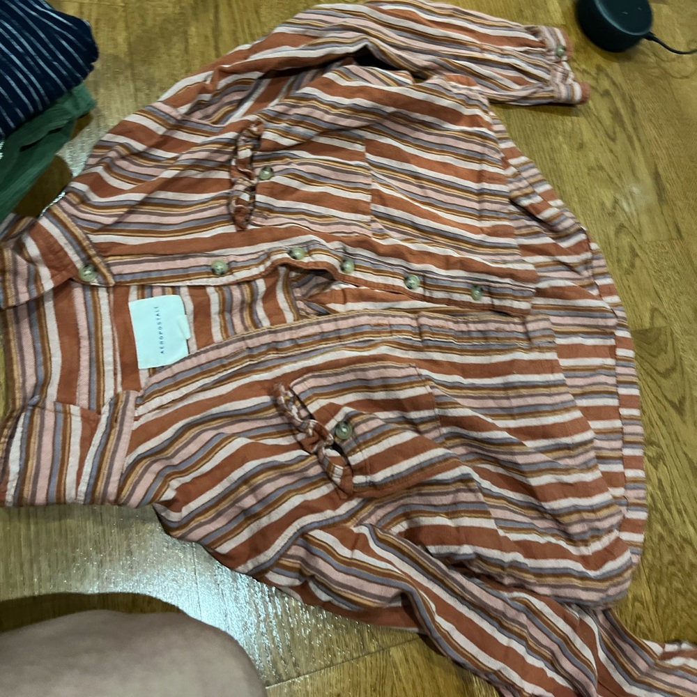 aeropostale striped flannel